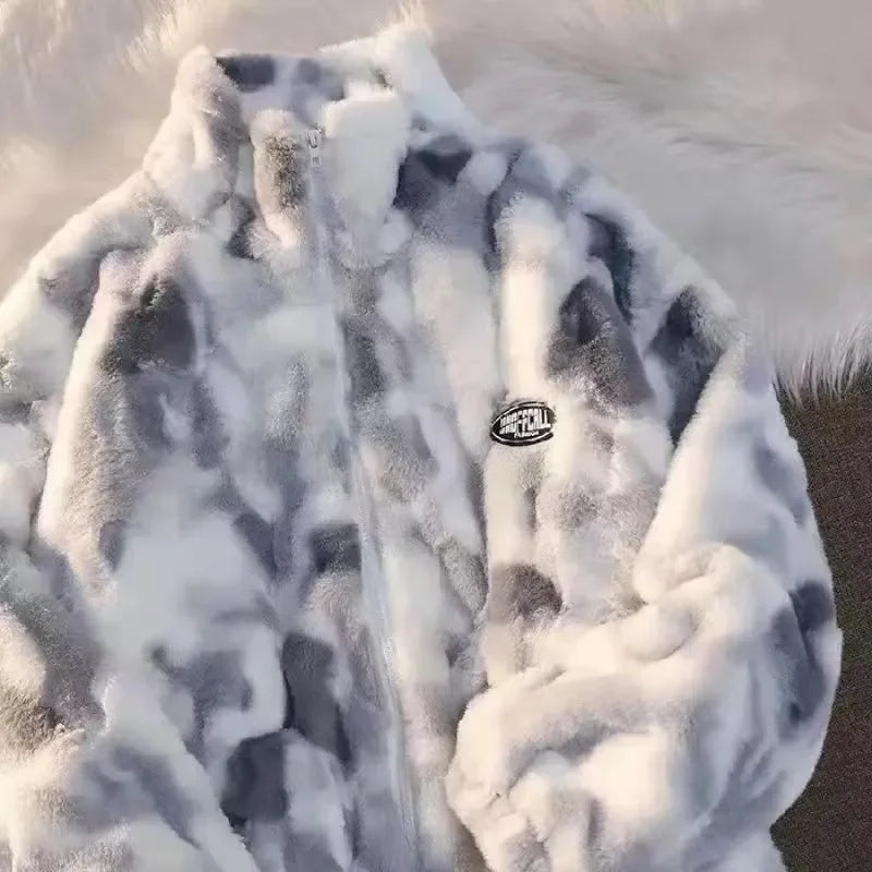 Polarowa Kurtka z Barwionym Wzorem Tie Dye