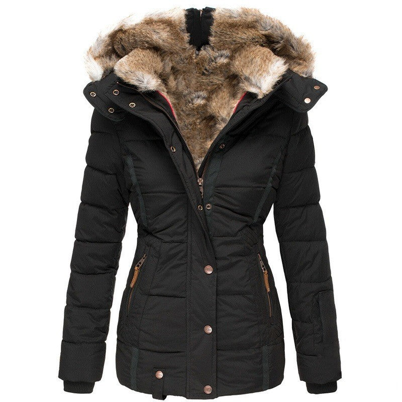 Długa Parka z Kapturem w Stylu Utility