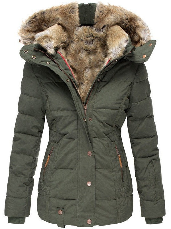 Długa Parka z Kapturem w Stylu Utility