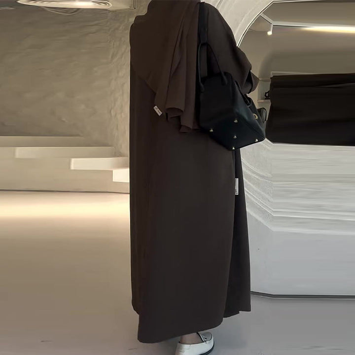 Długi Minimalistyczny Płaszcz Oversize na Zimę