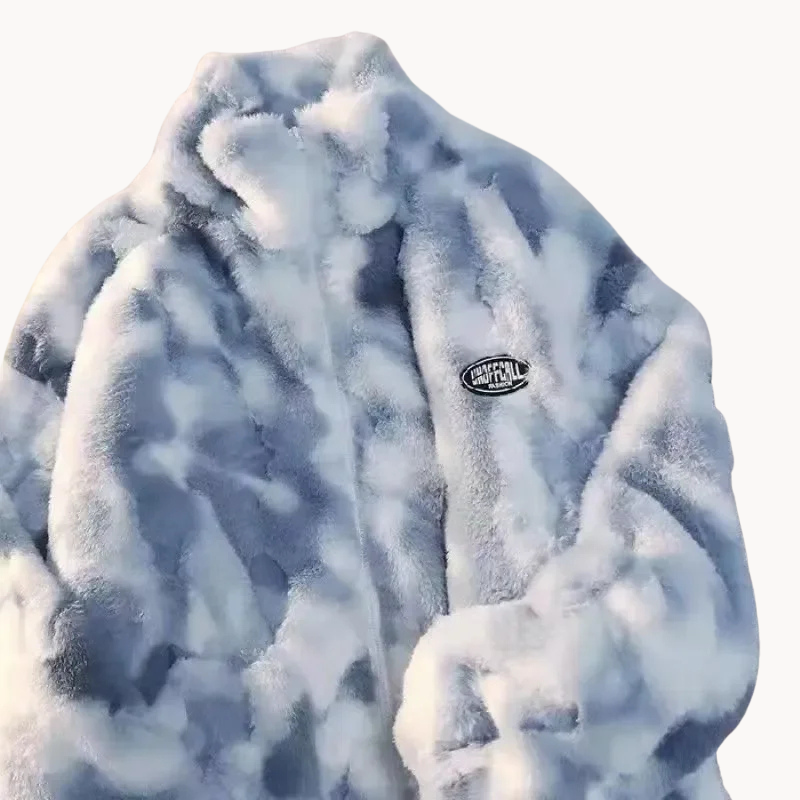 Polarowa Kurtka z Barwionym Wzorem Tie Dye