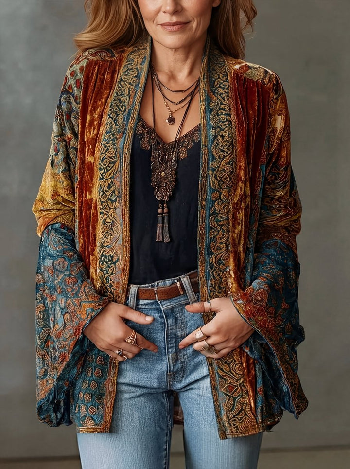 Pikowana Kurtka Kimono w Stylu Boho