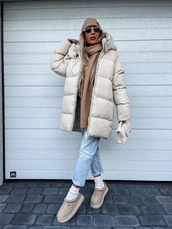 Ocieplana Kurtka Oversize w Nowoczesnym Kroju
