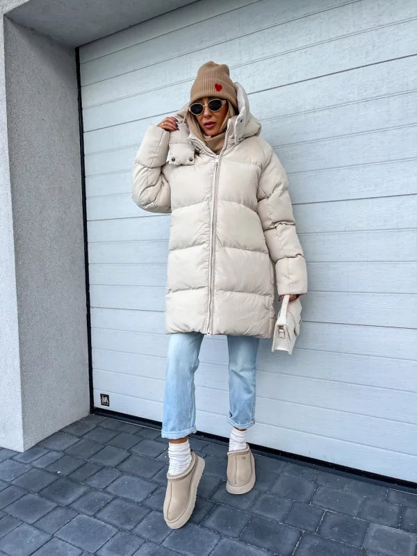 Ocieplana Kurtka Oversize w Nowoczesnym Kroju