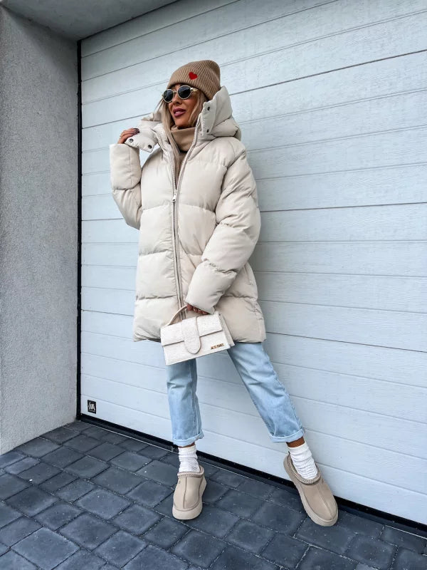 Ocieplana Kurtka Oversize w Nowoczesnym Kroju