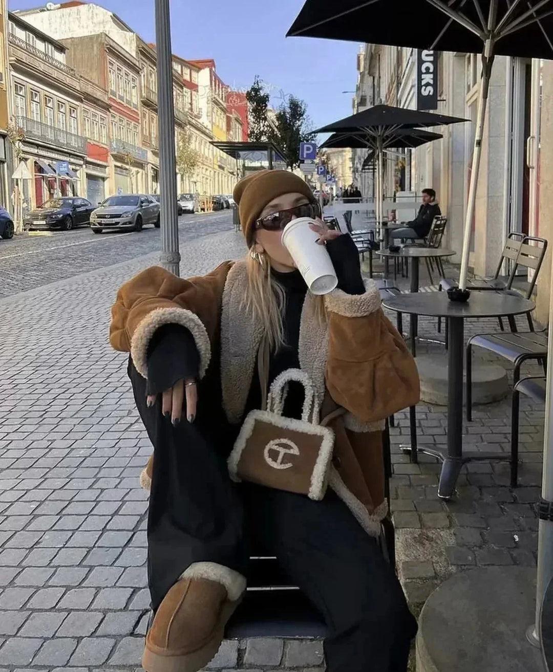Zimowa Zamszowa Kurtka z Ciepłą Podszewką